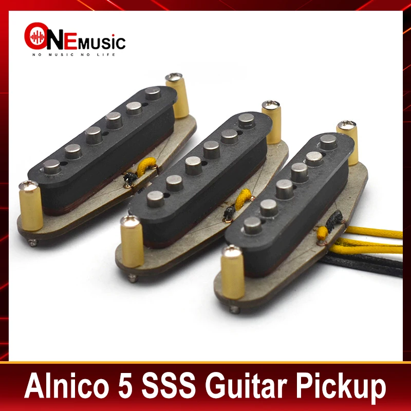 Alnico 5 SSS Vintage Staggered ST Style Electric Guitar Pickup 5.9K Handmade 69 Sound Style Electric Alnico V Guitar Pickup