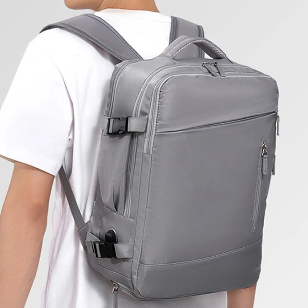 

Портативный дорожный рюкзак большой емкости, водонепроницаемая удобная сумка для багажа на плечо, многослойная легкая дорожная сумка для мужчин и женщин