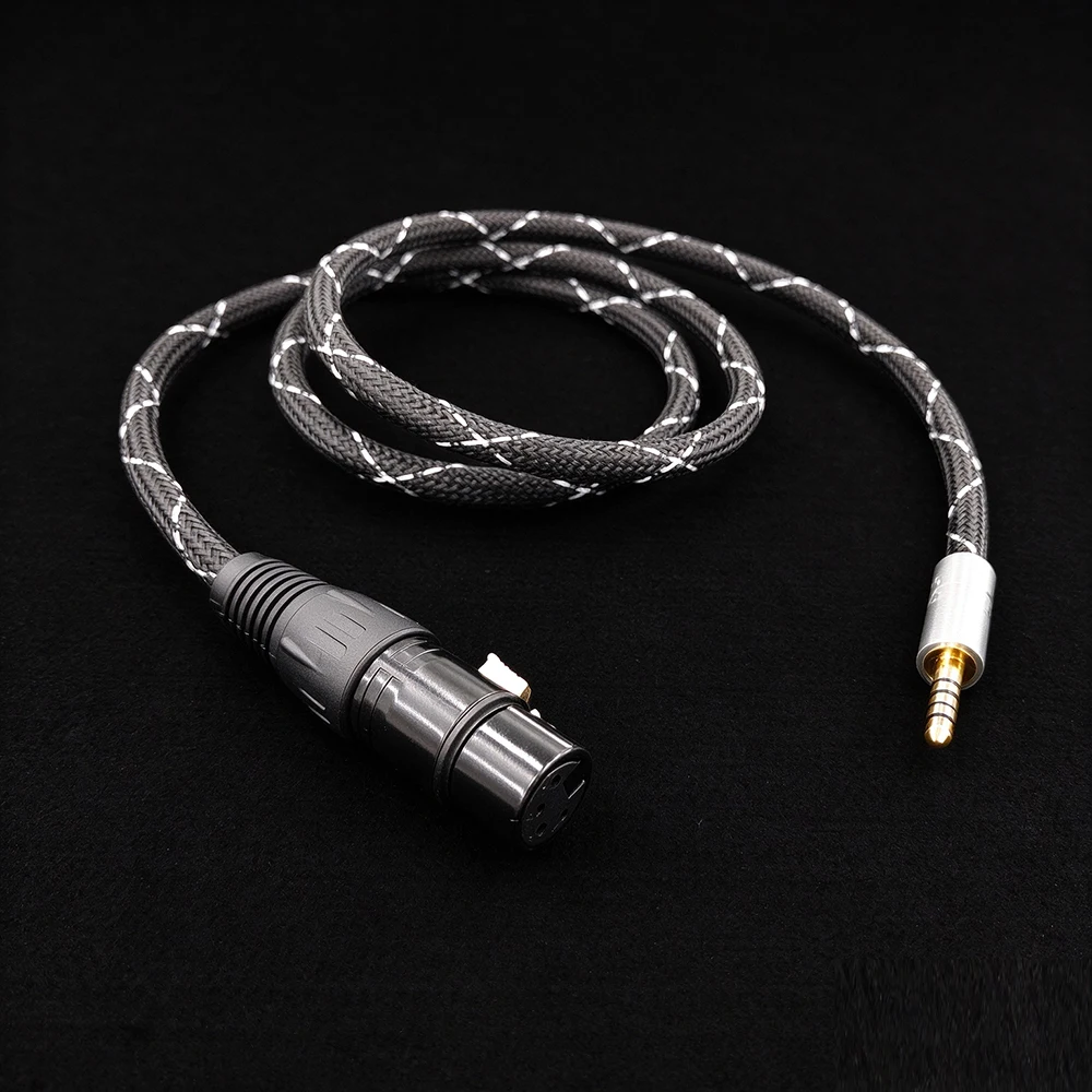 Headphones 4.4mm Male/Female 5-Pole to XLR 4-Pin Jack Female/male Audio Balance Upgrade Cable