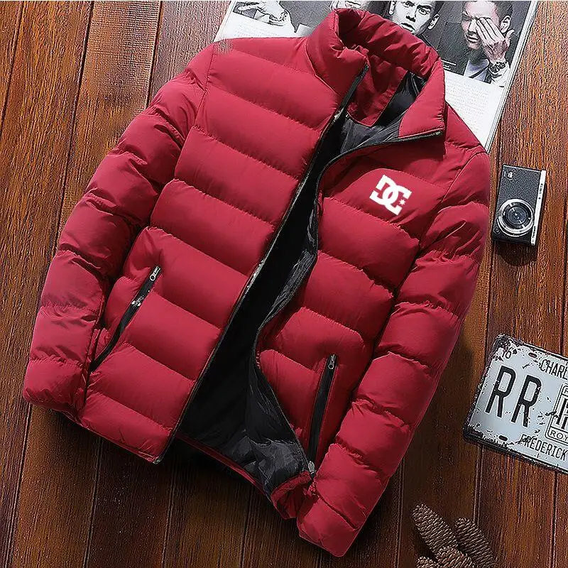 New Men\'s warm jacket Cotton Padded Jacket Casual Sports Autumn Winter Men\'s Stand Collar Warm Thick Parkas Jacket Youth jacket