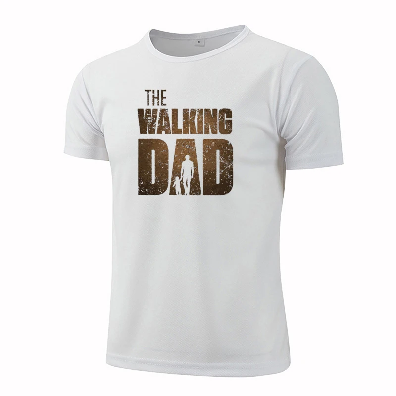 The Walking Dad Funny Street Printed T-Shirts Men Fashion Summer Tshirt Loose Oversized Fibre Short Sleeves Casual Hip Hop Tees