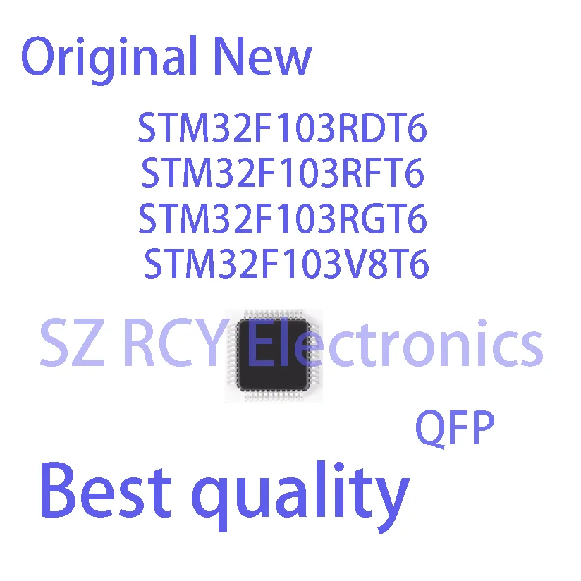 

(2 PCS)NEW STM32F103RDT6 STM32F103RFT6 STM32F103RGT6 STM32F103V8T6 QFP MCU IC Chip electronic