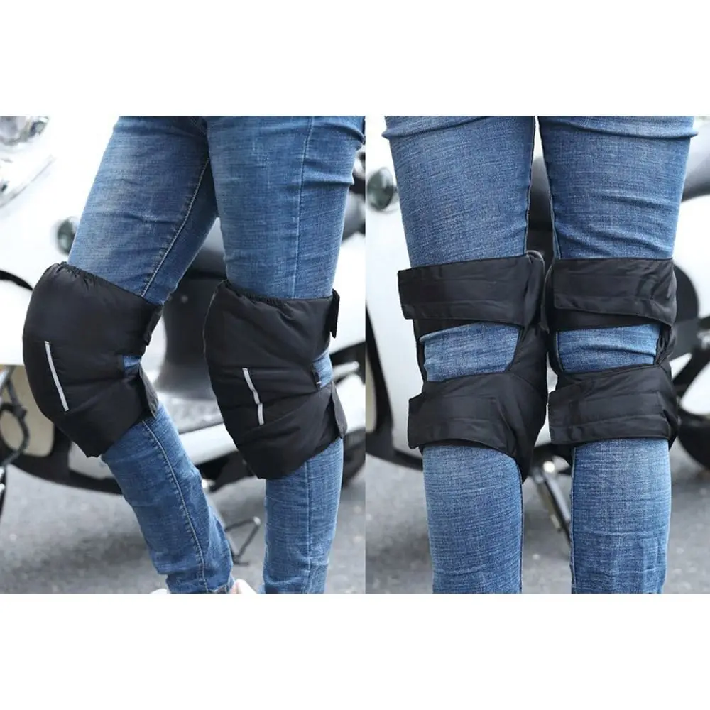 Adjustable Motorcycle Down-Filled Knee Pads Thermal Knee Protective Knee Braces