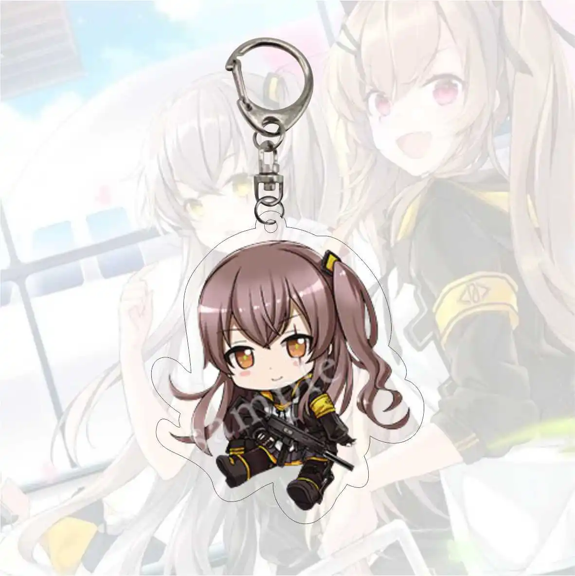6 سنتيمتر الساخن لعبة الفتيات فرونتلاين أنيمي أرقام تأثيري الاكريليك سلاسل المفاتيح لطيف حقيبة قلادة Keyrings ديكور اكسسوارات لعبة المشجعين هدية #4