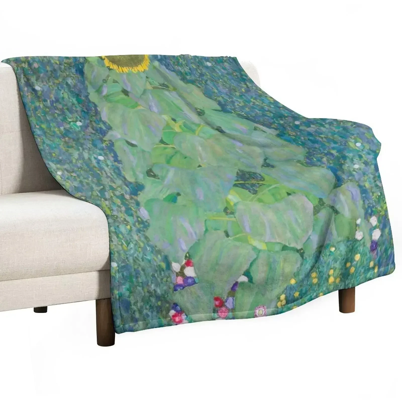 Gustav Klimt - Sunflower Throw Blanket Summer Beddings Extra Large Throw Blankets