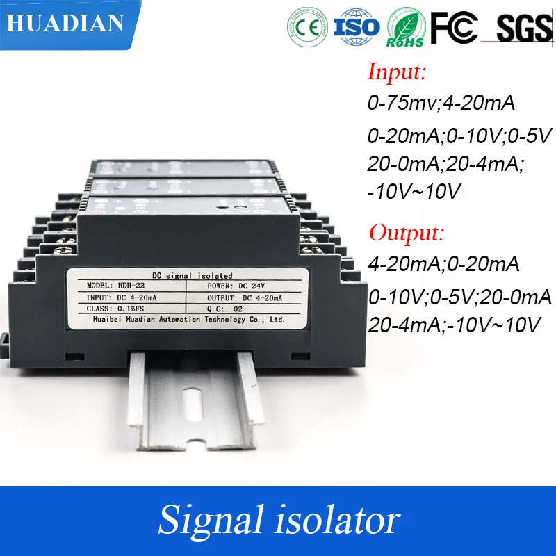 4-20mA DC Analog  Galvanic Signal Converter Isolator 0-10V Signal Isolation Signal Isolator