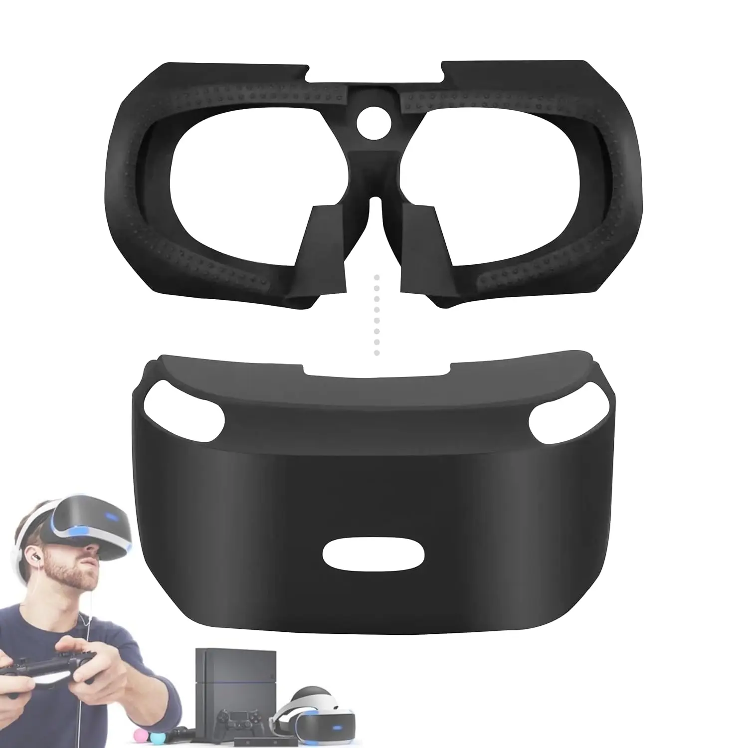 

Мягкий силиконовый чехол для VR-гарнитуры PSVR, защитная накладка для очков, противоскользящая резиновая накладка для контроллера Playstation VR