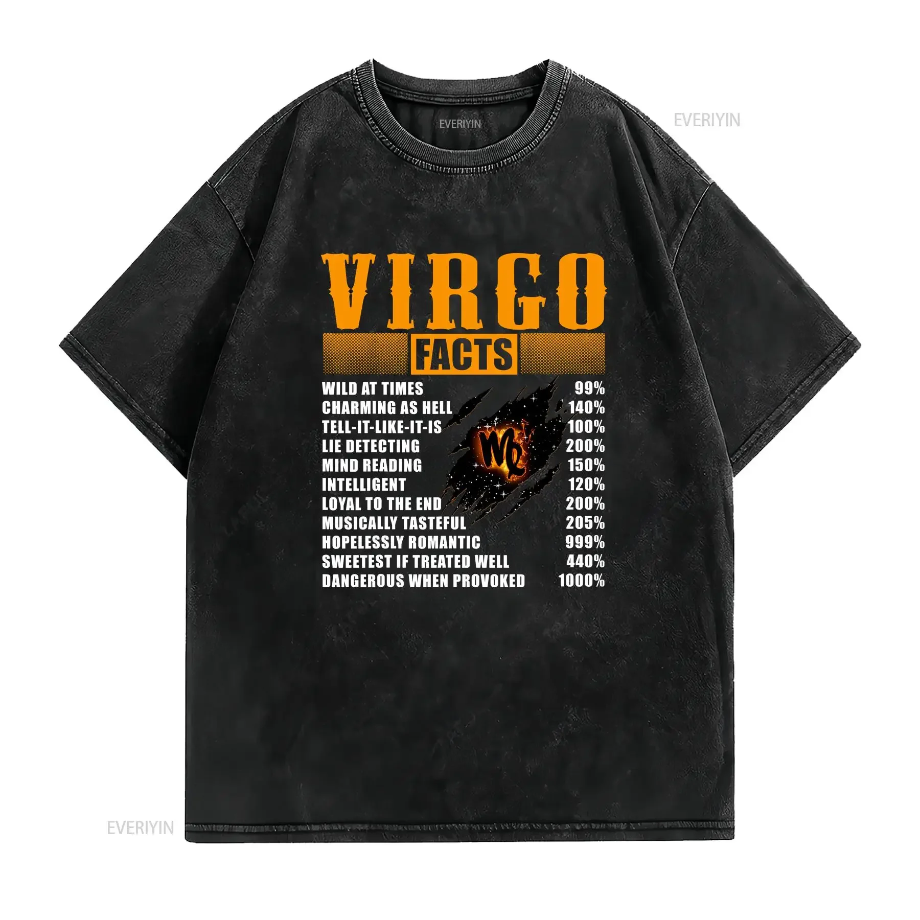 Virgo Facts T Shirt Birthday s vintage Washed Comfortable Casual designer clothes Top For Everyday Wear Unisex streetwear