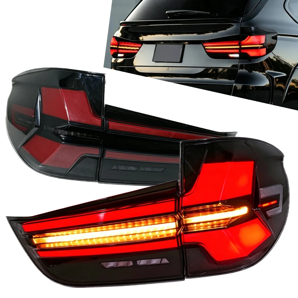 4Pcs Car LED Lights For BMW X5 F15 Taillights 2014-2018 LED Tail Lamps Daytime Running Lights DRL Turn Signal Auto Accesories