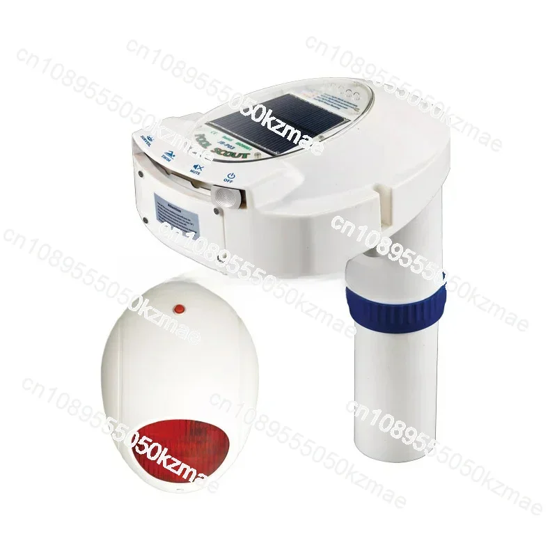 Swimming pool safety alarm suitable for solar cell power supply, and equipped with adjustable sensor tube