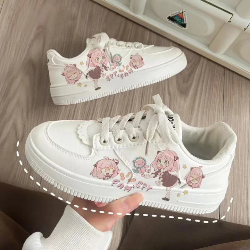 Anime kawaii shoes spy×family casual sneaker fo girls boys women women sport sneaker shoes cosplay shoes for students