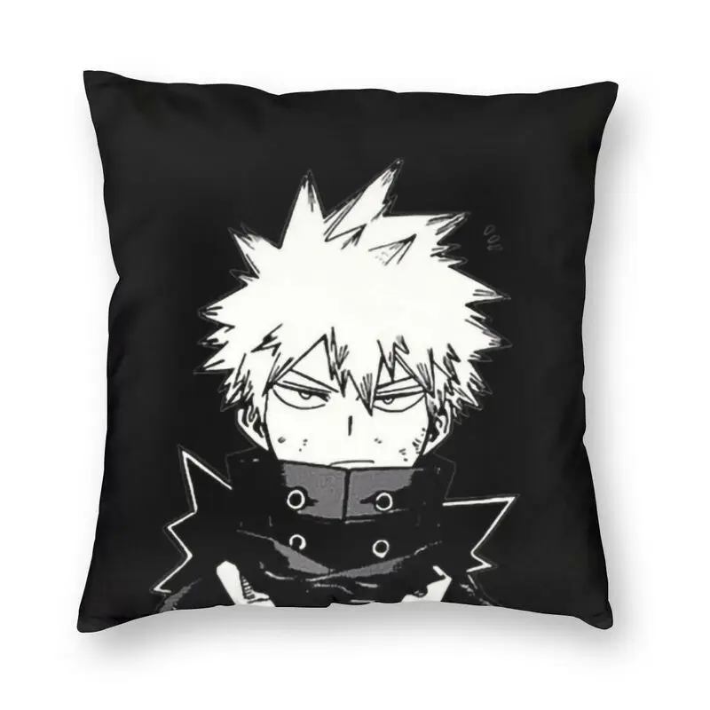 My Hero Academia Katsuki Bakugo Cushion Cover Sofa Decoration Japanese Anime Manga MHA Square Throw Pillow Case 40x40cm