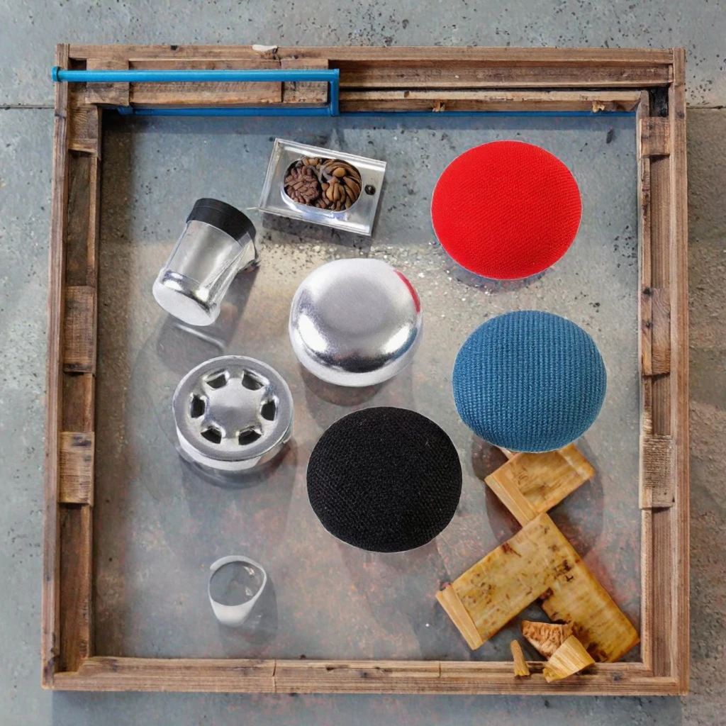 15Mm Eco-friendly Baseball Cap Top Aluminum Iron Cloth Composite Button