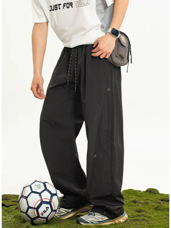 

Мужские повседневные брюки для активного отдыха, весенняя модель, с регулируемым низом штанин, водонепроницаемые, рабочая одежда, из прочной нейлоновой ткани, с плиссированным дизайном