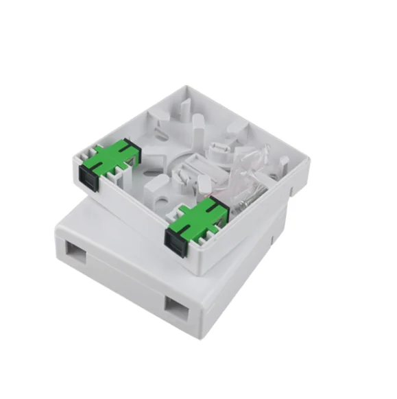 Optical Panel Optic Terminal Box Wall Mounted Indoor 2 Port 86 Type Optic Faceplate