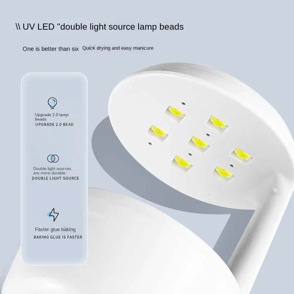 Sèche-ongles USB 21W, lampe UV LED, outils de manucure, blanc, séchage rapide, durcissement pour vernis à ongles en gel, 1 pièce