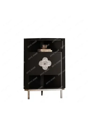 ZH Home French Style Clover Vintage Solid Wood Triangle Cabinet Home