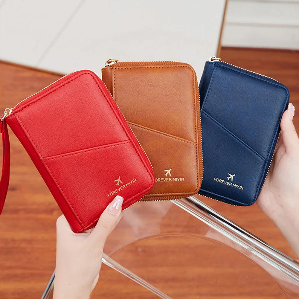 

Модный RFID-зажим для паспорта, передний карман, многофункциональный чехол для паспорта из искусственной кожи, кошелек для паспорта, дорожные аксессуары