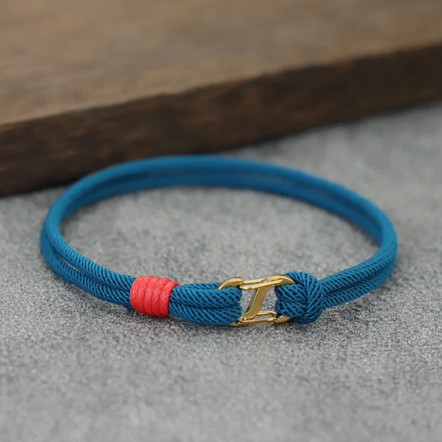 Minimalist Male Handmade Detachable Climbing Clasp 3mm Rope Bracelet Erkek Bileklik Outdoor Survival Braclet Armband Jewelry