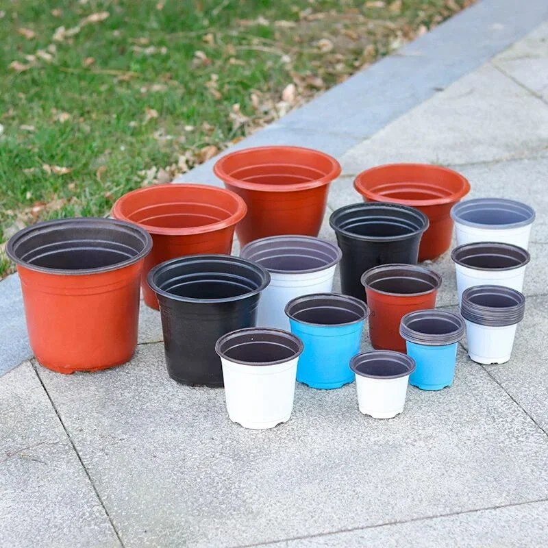 100pcs 50/ Flowerpot Plastic Grow Box Fall Resistant Tray Garden Home Plants Nursery Cup Transplant Flower Plant Pots ﻿9/12/15cm