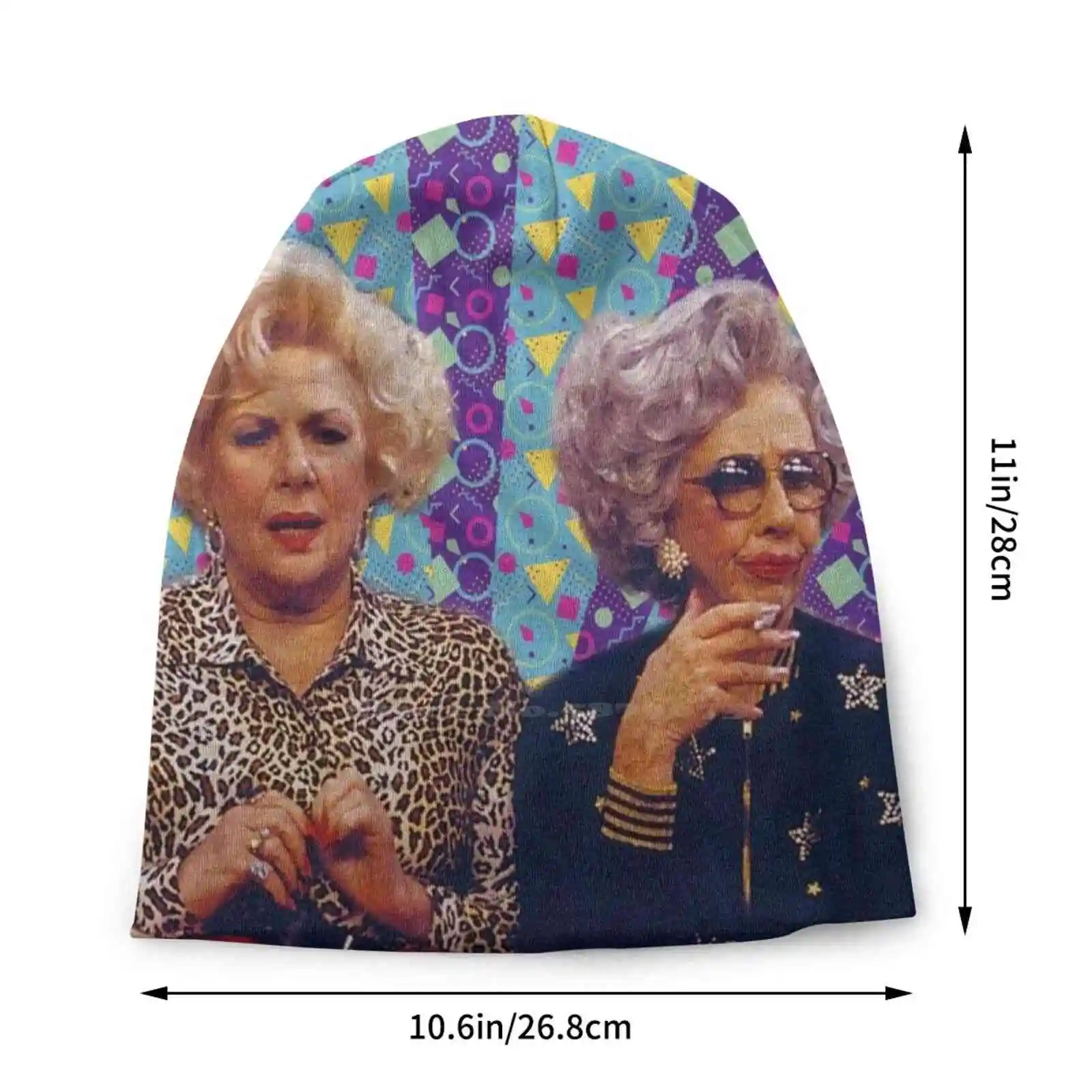 Sylvia & Grandma Yetta Knitted Hat Warm Beanie Outdoor Caps Sylvia Fine Grandma Yetta Tv Shows The Nanny Retro 90s Patterns