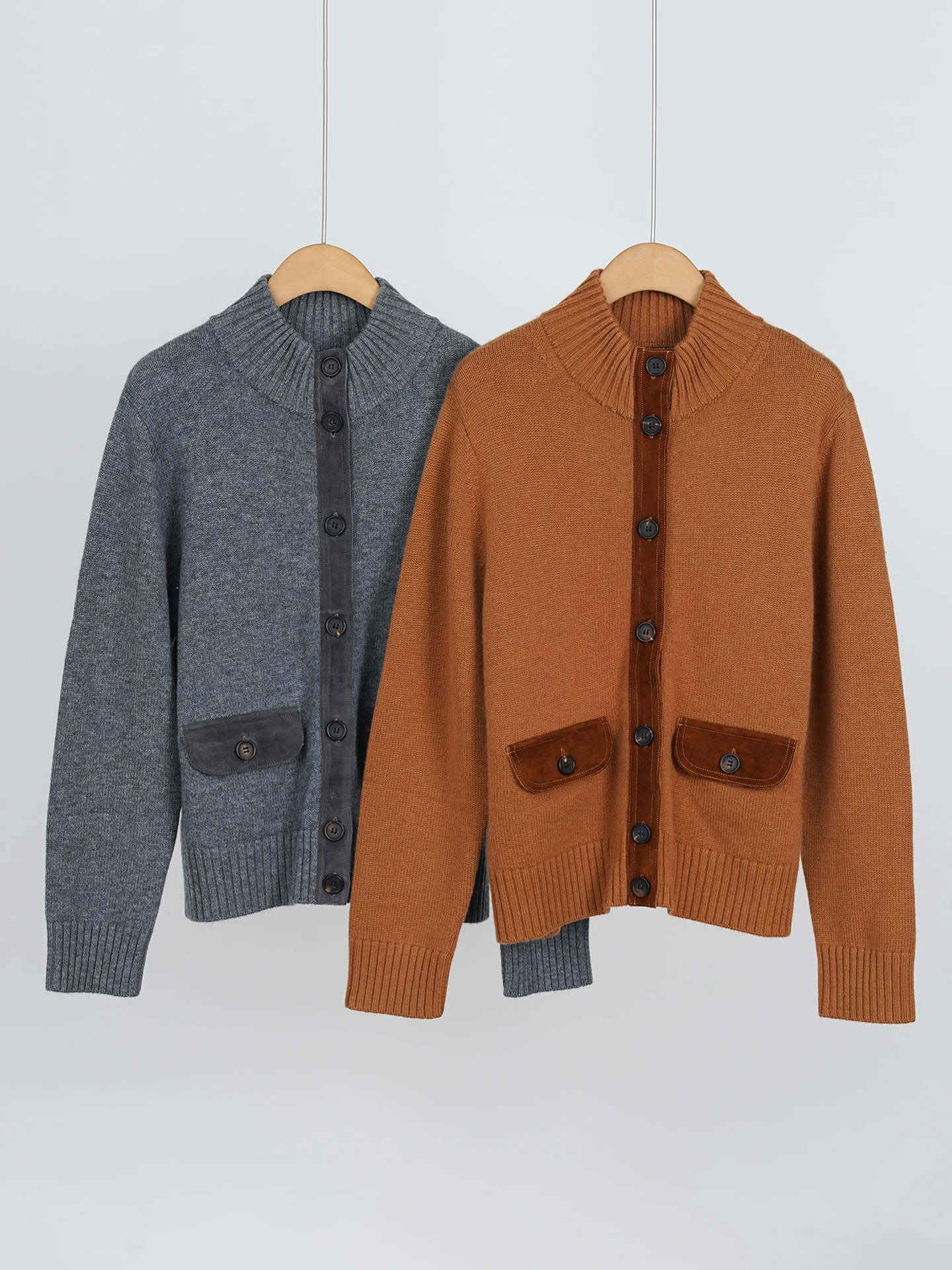 

Camere свитер с высоким воротником, женский осенне-зимний новый лоскутный цветной блузка из овчины, бархатный шерстяной открытый кардиган, пальто