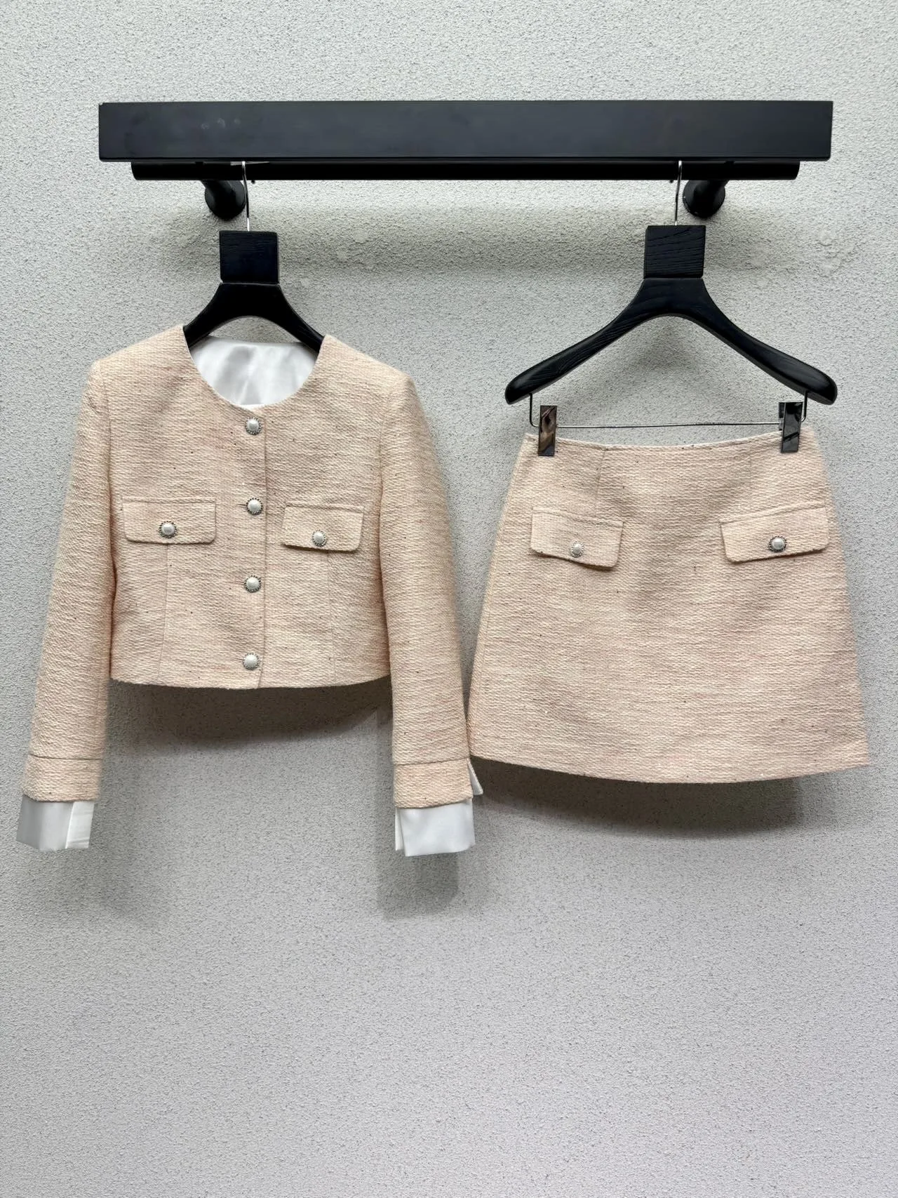Sweet Women Outfit Set, Coat and Skirt, Premium Texture