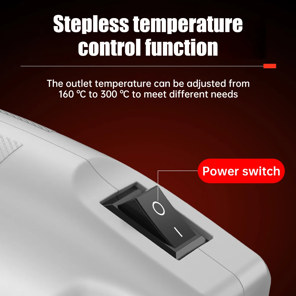 Imagem -05 - Heat Gun Electric Power Mini Hot Air Gun Blower Secador de ar para Solda Ventilador Térmico Shrink Wrapping Faça Você Mesmo Ferramentas de Solda 300w