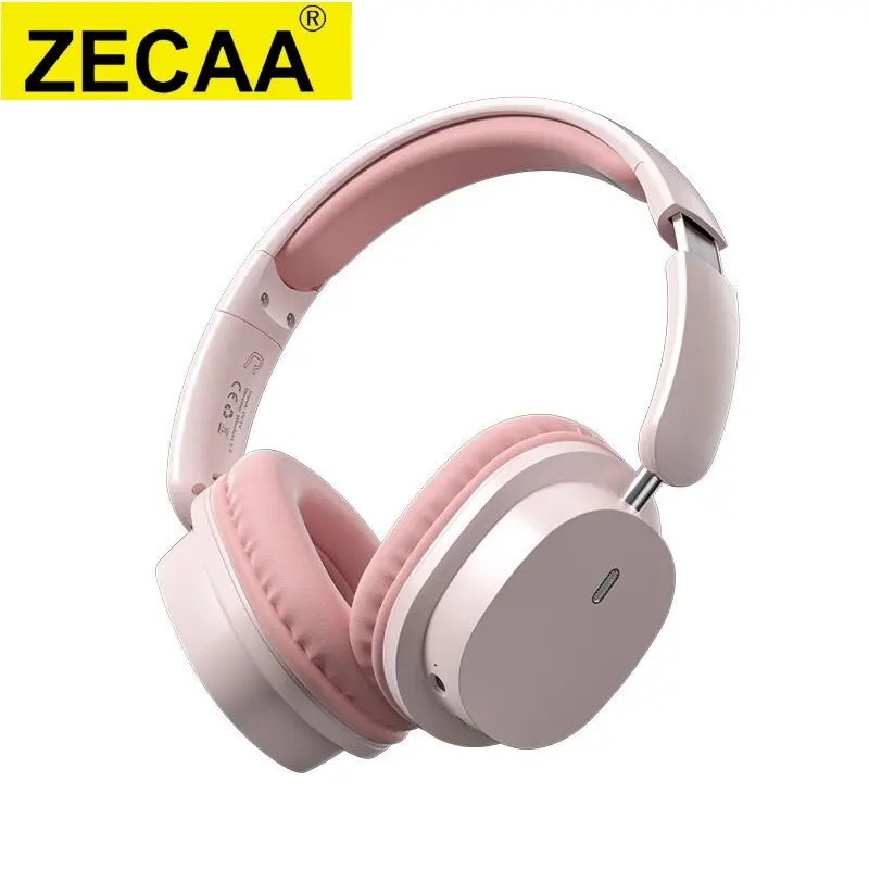 

ZECAA Foldable ANC Bluetooth Wireless Bass Headphone 5.4 Head On Earphones Sport HiFi Sound Video Game Headphone ANC Headphone