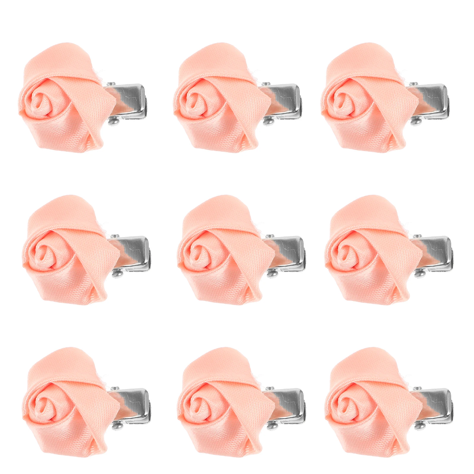 

10pcs Rose Clips Women'S Cute Floral Hairpin For Wedding Graduation Banquet Small Lightweight Damage-Free Vintage Accessories