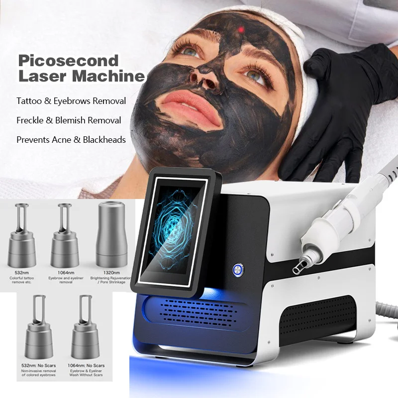 Machine de retrait de taches de tatouage de Laser de picoseconde commutée de 2025 Q Machine de retrait de veine d'araignée vasculaire pour le traitement de visage