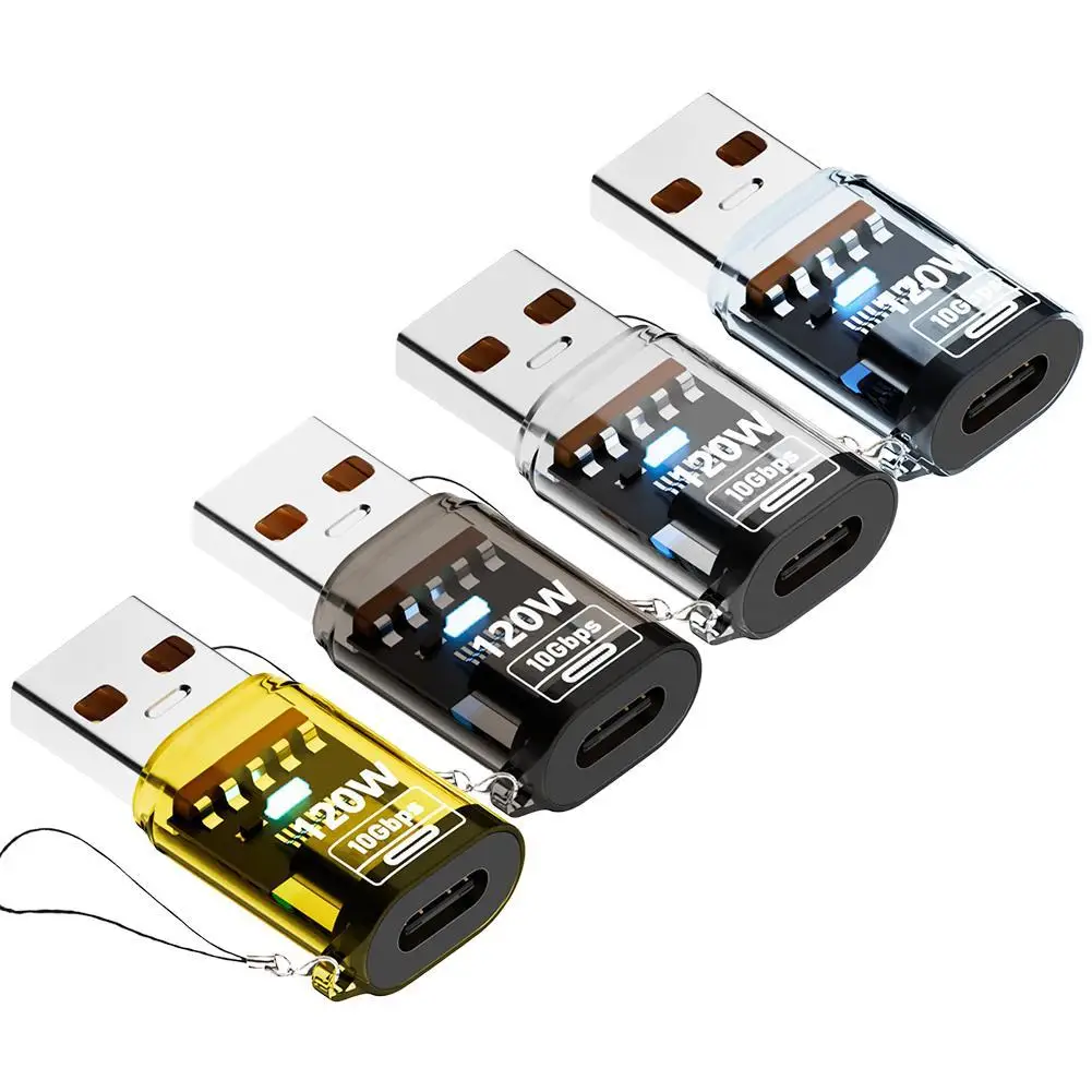 Adaptador usb 3.2 tipo-a para USB-C otg 10gbps 40gbps 120w 240w 3 em 1 adaptador de carregamento rápido conversor de fones de ouvido de transmissão de dados