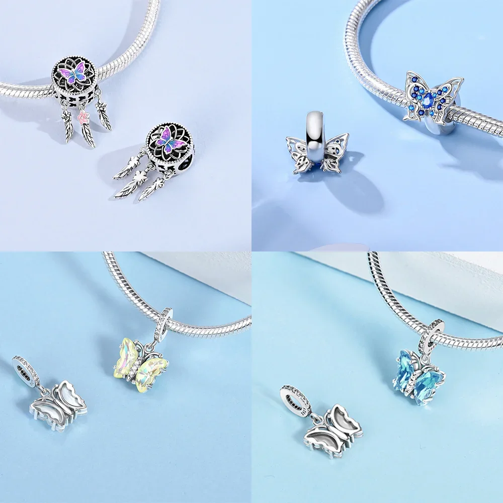 Dreamy Nature Bug Original Silver Charms Beads Fit Bracelet Bag Keychain Earring Charm Bead Pendant Diy Women Jewelry Gift