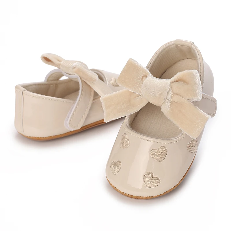 Comfortable Infant First Walkers Casual Crib Shoes Soft Rubber Sole Daily Wear For Newborn Boys Girls 0-18M