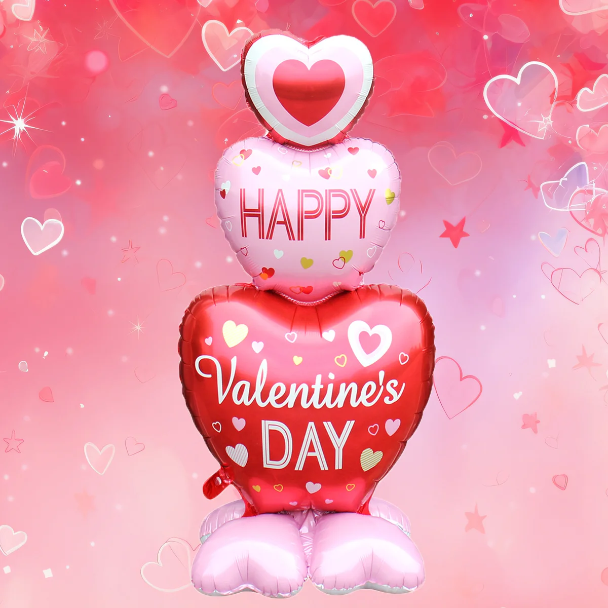 Großer Valentinstag-Ständer, Sockel, Kiss Me Love, Herzform, Folienballons, Valentinstag, Hochzeit, Dekorationen, Verlobungsdekoration – Detail 3