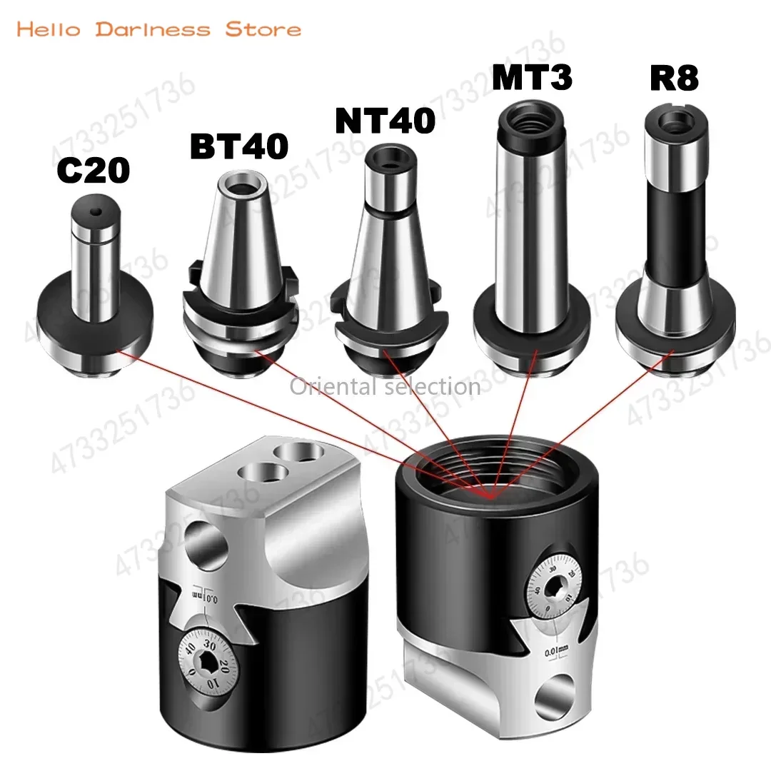 F1 boring head 50mm 75mm 100mm CNC lathe rough boring processing paired with BT30 BT40 NT30 NT40 C20 C25 R8 MT2 MT3 MT4