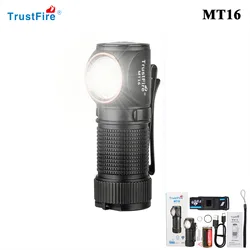 Trustfire MT16 LED Headlamps 1000LM Type-C Rechargeable 18350 Battery EDC Angle Head Flashlights MVP Optics with Magnet Tail