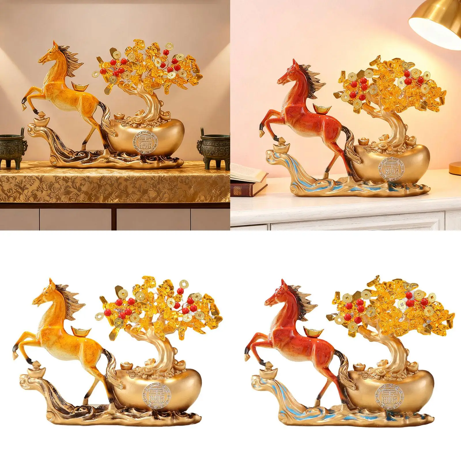 Modern Horse Statue Resin Figurine Decorative Animal Sculpture for Office Tabletop Centerpiece Nightstand Home Decor