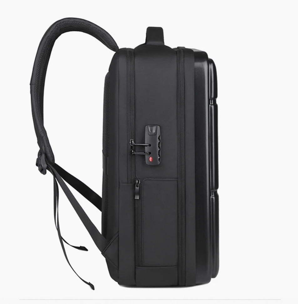 New Trend Luxury Hard Shell Business Backpack For Men Large 15.6 17.3 Laptop Bagpack USB Male Travel Hadbag College Student Bag
