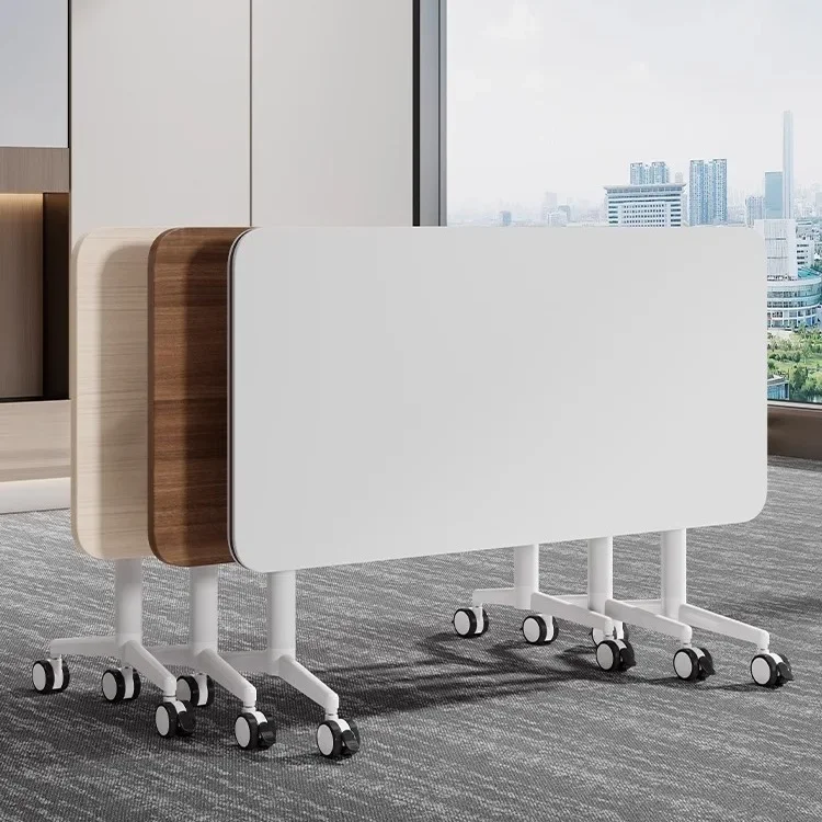 Foldable conference tables, training desks and chairs combined, mobile, spliced office work
