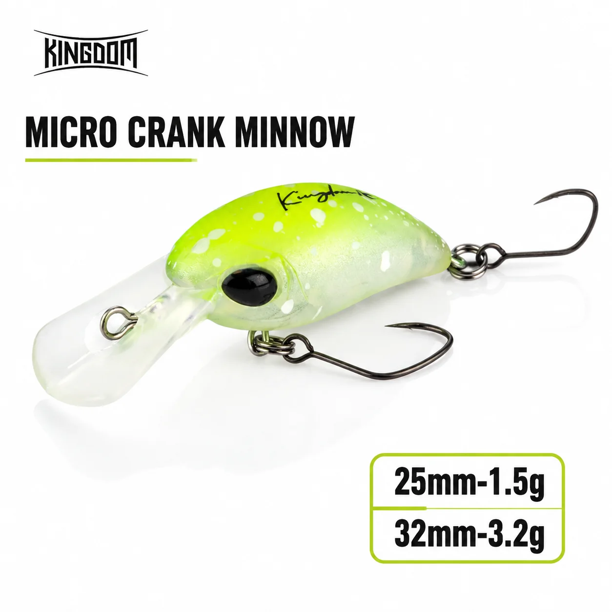 Reino micro especialista manivela minnow 1.5g 25mm 3.2g 32mm flutuante mini isca artificial único gancho duro wobber para pesca de robalo