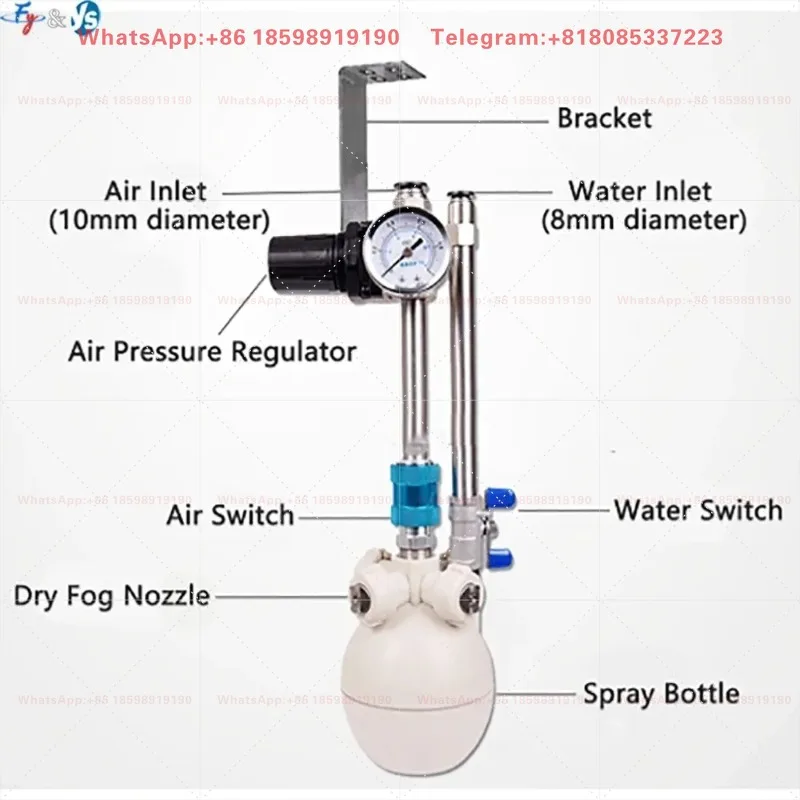 Industrial Dry Mist Humidifier for Mushroom Growth Greenhouse Ultra-Fine Non-Wetting 7L 10L 13L 18L Capacity