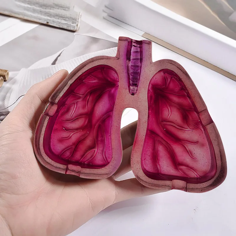 Creative Resin Household Ashtray Lung Shaped Anti Fly Ash Office Desktop Multi-purpose Ashtray Ornament