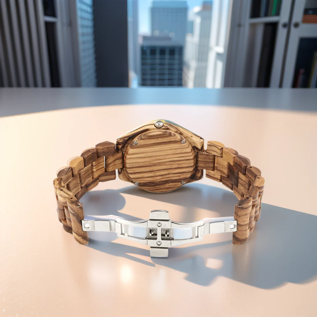 Wood Wrist Watch For Women Simulated Diamond Dial Clock Wife Girlfriend Fashion Anniversary Gifts Luxury Wooden Watches Ladies