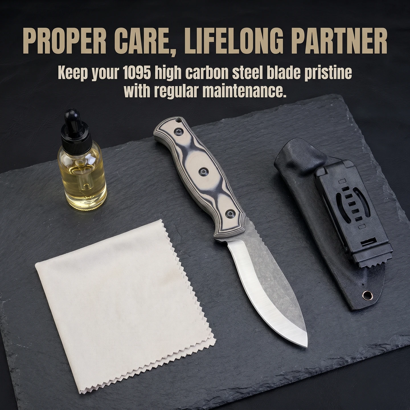 F-EGO Outdoor Knife - Emergency Rescue Tool for Camping. Full-length High-hardness Small Knife.