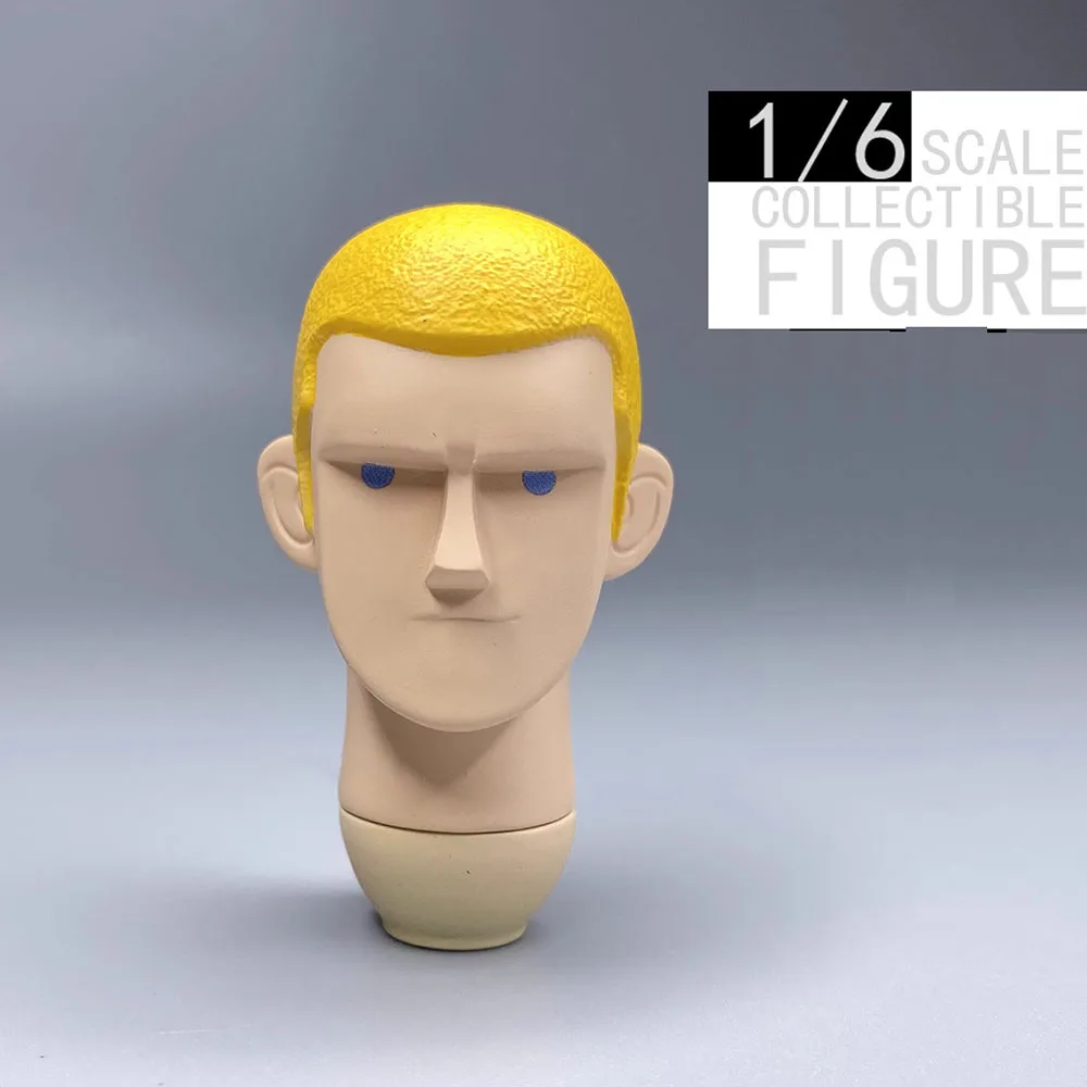 3ATOYS 1/6 Unique Design Cartoon Style Boy Head Sculpture Carving with Neck Connector 3 Colors For 12