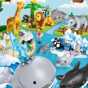 Large -size animal construction blocks for children, large figure, farm series, children's toys, party gift, 26pcs, set 10 Main Sales Fazendinha - №3