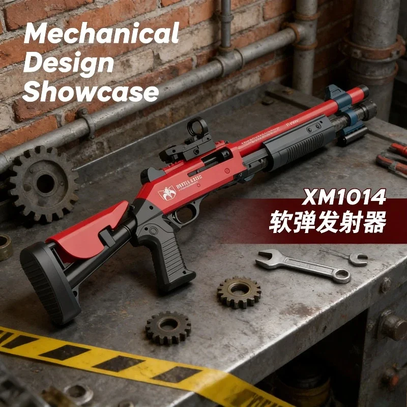 

XM1014 Toy Gun Soft Shell Ejection Launcher Foam Dart Pistol Model Manual Plastic Blaster Armas For Kid Adult Outdoor Game