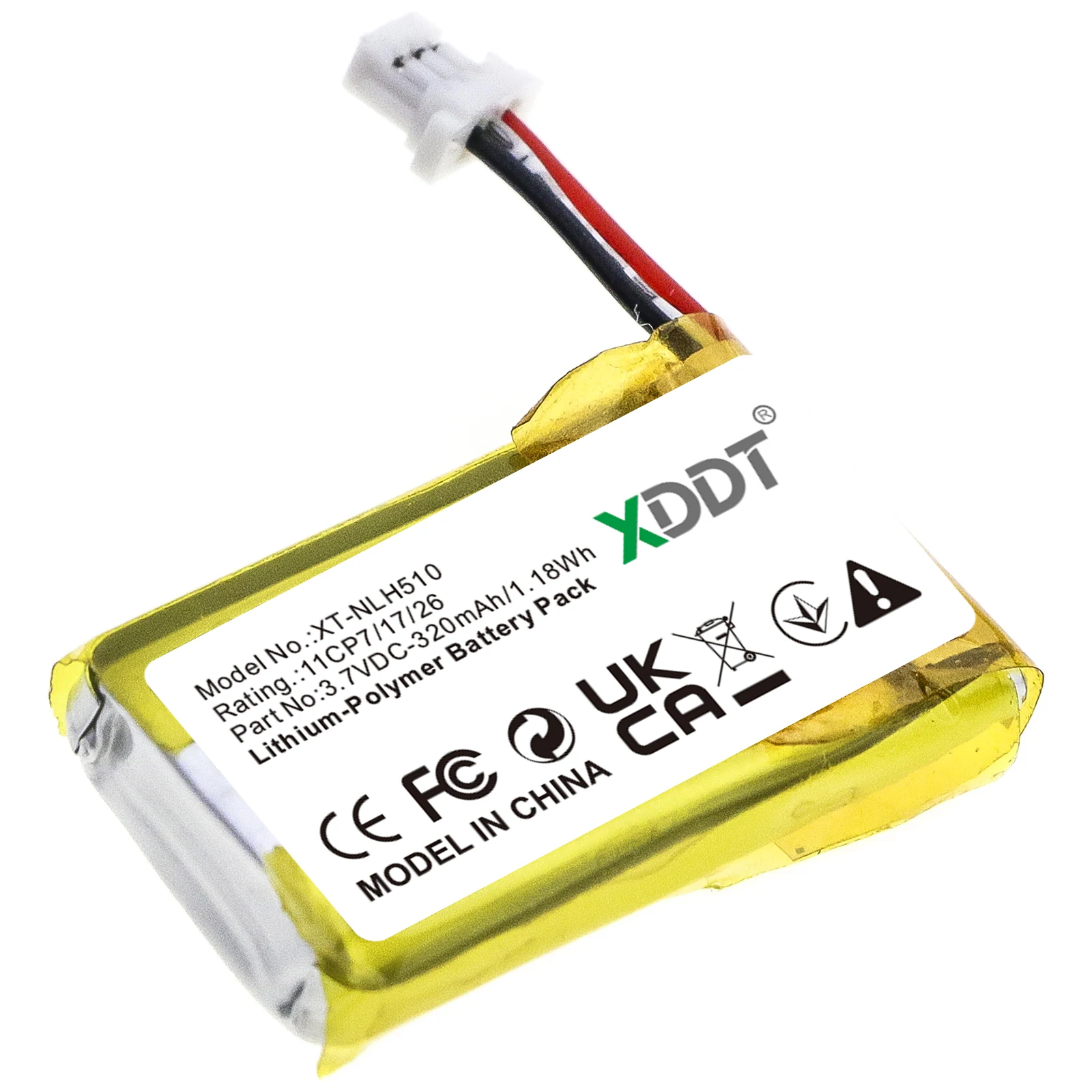 3.7V 320mAh Home Security Camera Battery 1ICP7/17/26 for Nest Hello, NC5100US, C1241290, Vido Doorbell Wired +TOOL