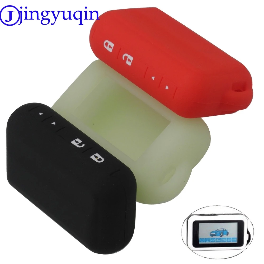 jingyuqin Two Way Car Alarm Silicone Cover Case For Starline E90/E60/E62 Russian LCD Remote Controller Only cover